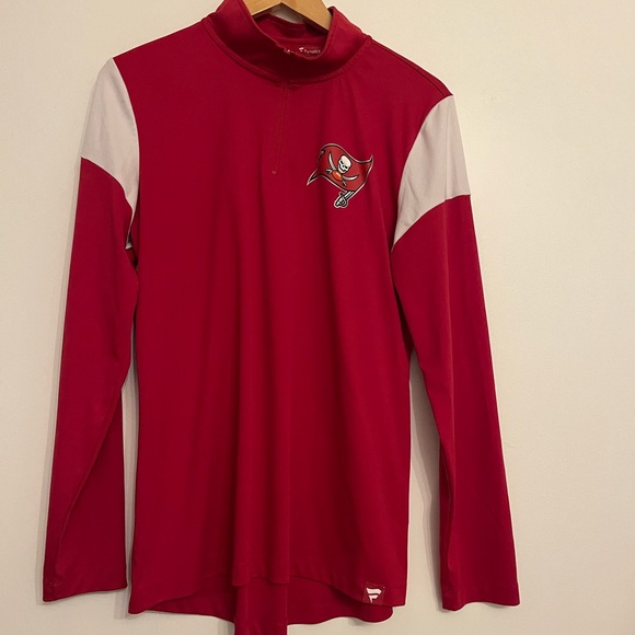 FANTATICS TAMPA BAY BUCCANEERS red white quarter 1/4 zip extra large XL - Picture 1 of 4
